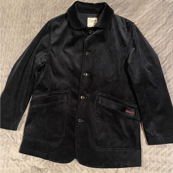 Gramicci Other - Gramicci corduroy embroidered logo button up jacket mens size XS blue EUC